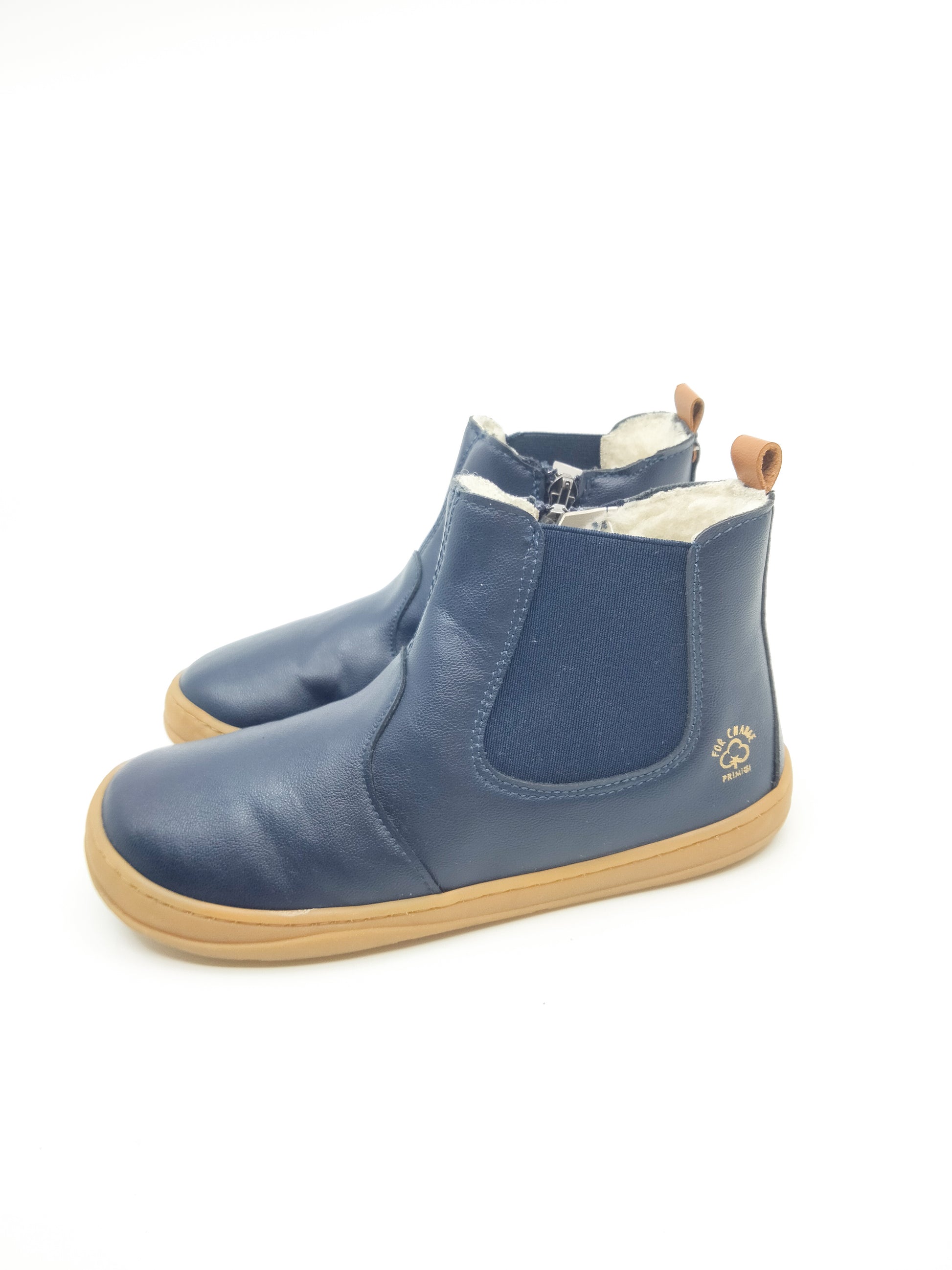 Tummansiniset Chelsea boots tyyliset kengät villavuorella