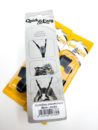 Quick&Easy Pikalukkonauhat - Musta